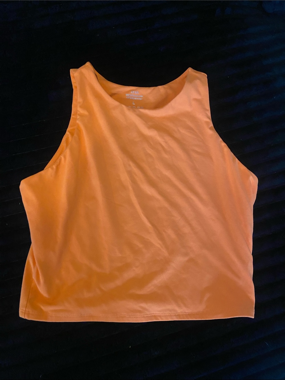 Women's Orange Sleeveless Tank — Clean Scoop Neck